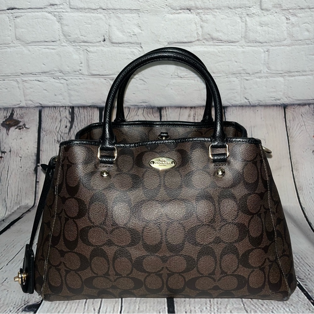 Vintage Y2K Coach Margot Signature Carryall Satchel Crossbody Handbag - Picture 4 of 17